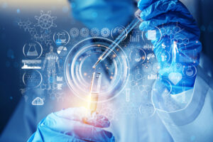 bioengineering image in blue tone