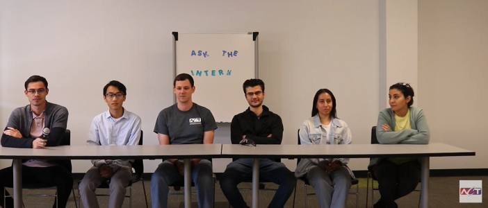 ACT's summer interns during a "ask the interns" panel