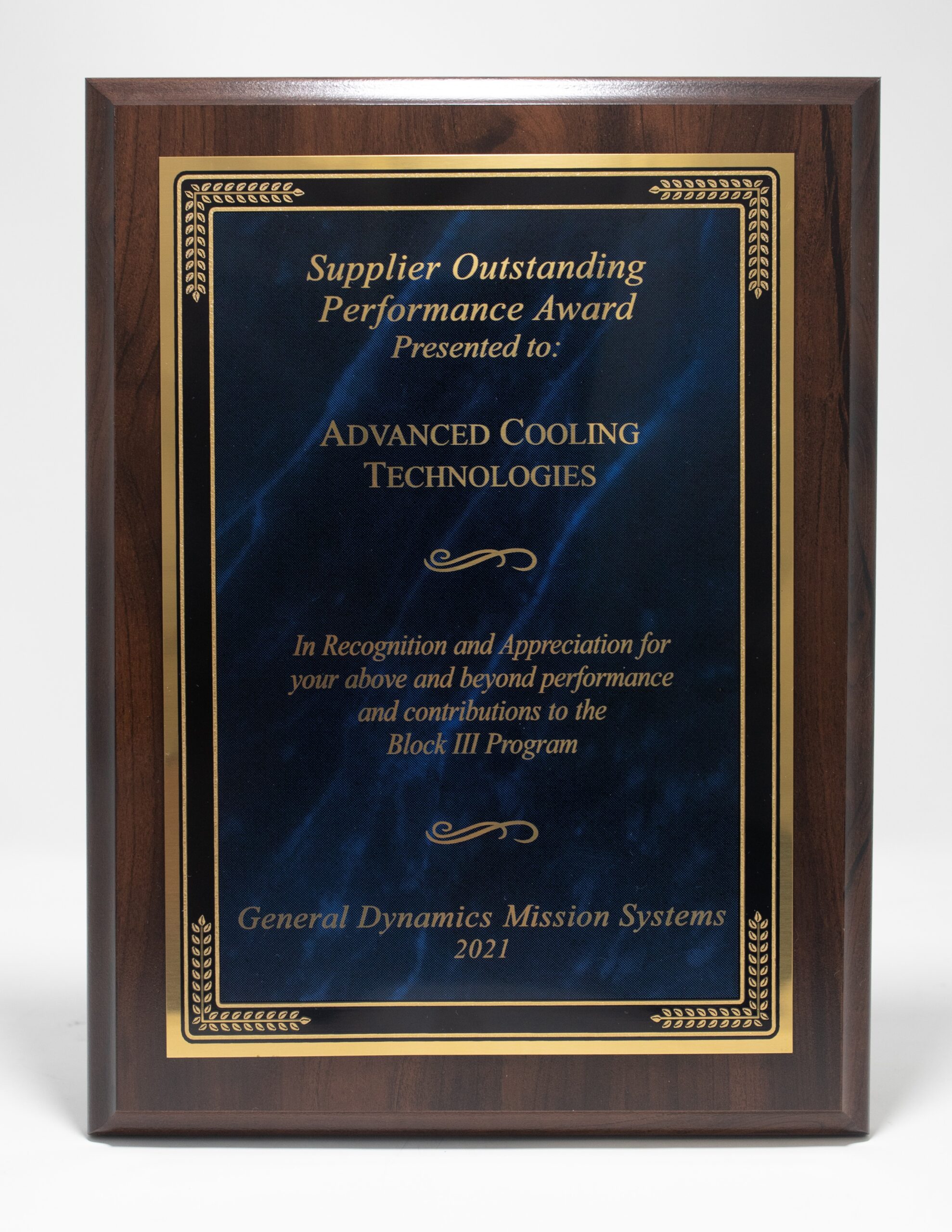 General Dynamics Mission Systems Supplier Award