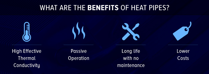 What are the benefits of heat pipes