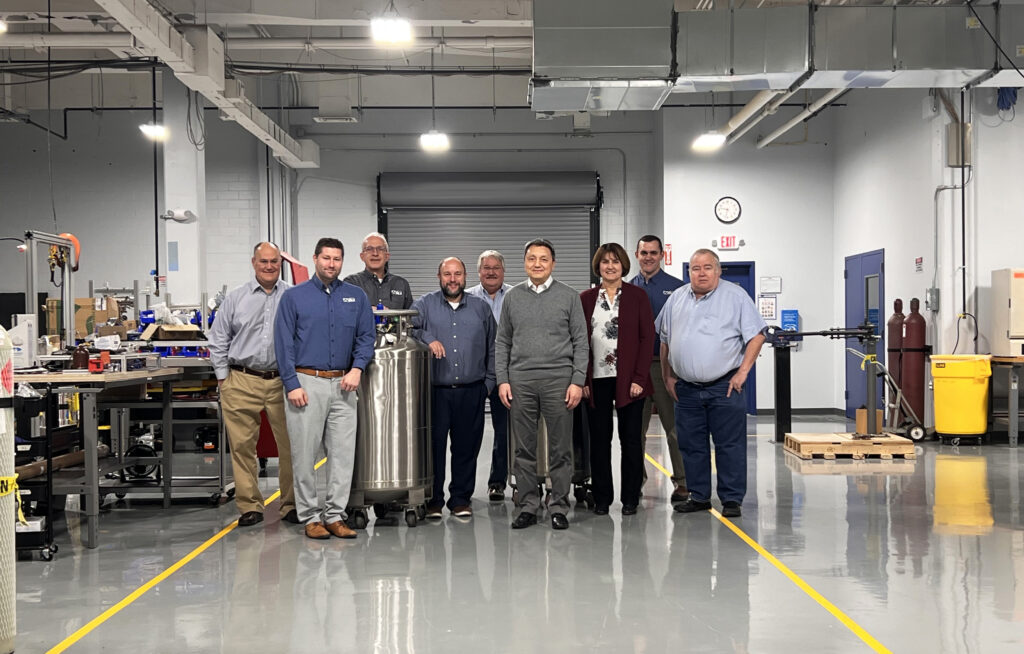 Advacned Cooling Technologies leadership team consisting of Pictured from left to right, Scott Garner, Bryan Muzyka, John Hartenstine, Tim Guhl, Pete Dussinger, Jon Zuo, Diane Baldassarre, Jens Weyant, Bill Anderson