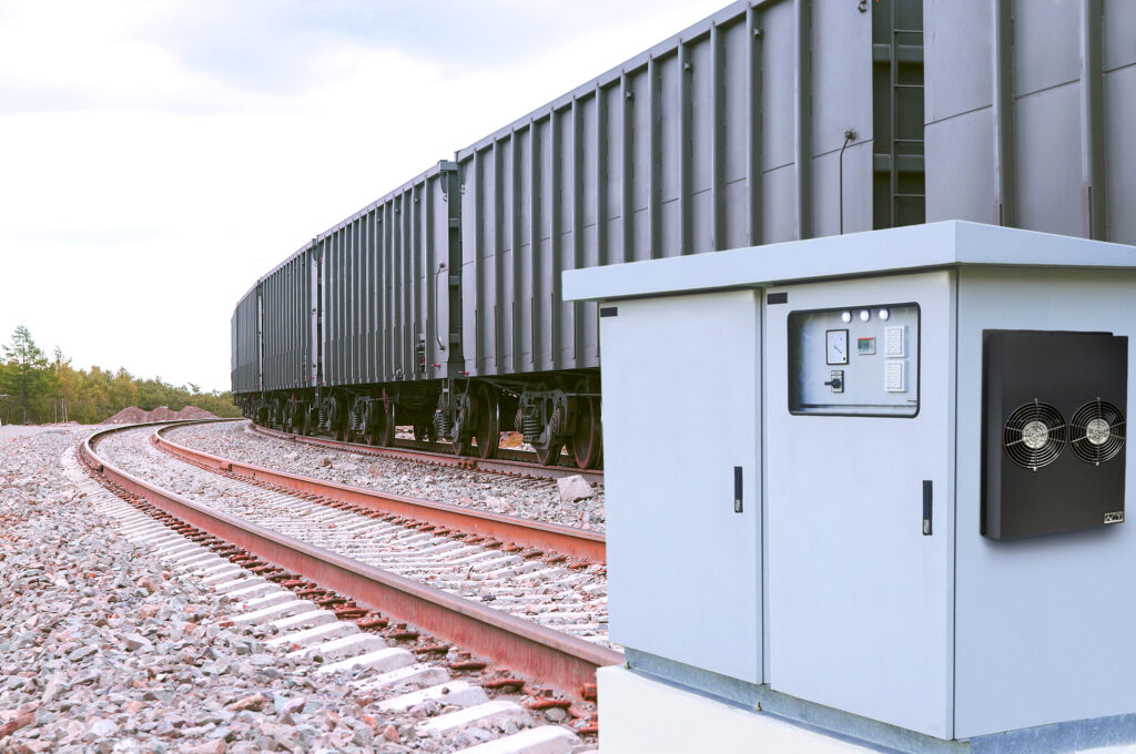 TEC unit on a trackside control cabinet